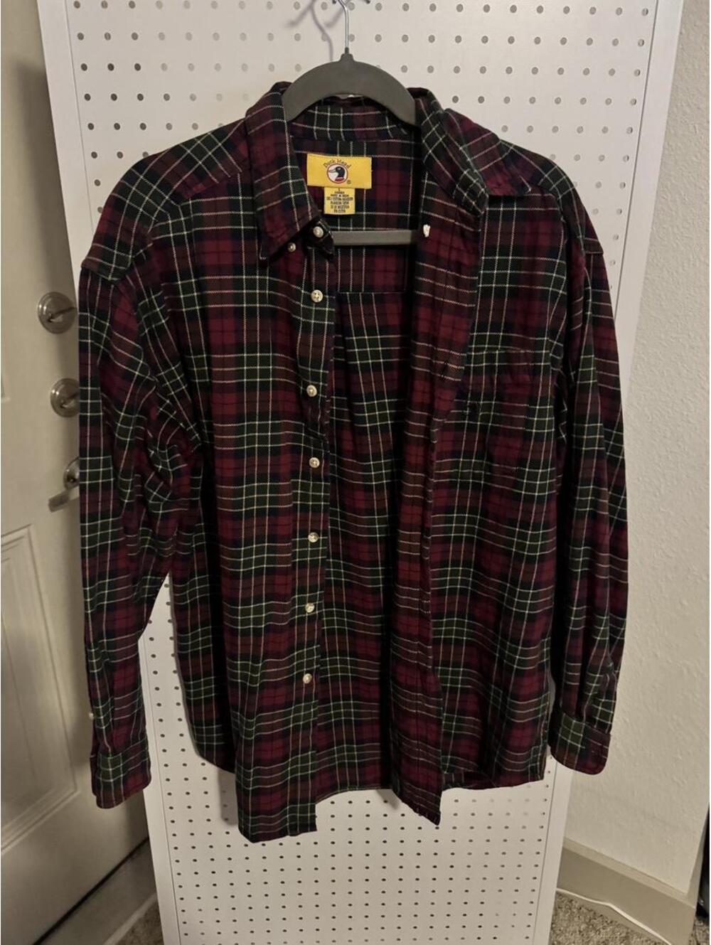 Duck Head Plaid Flannel Button Up | Size L | Vintage Prep / Heritage Style